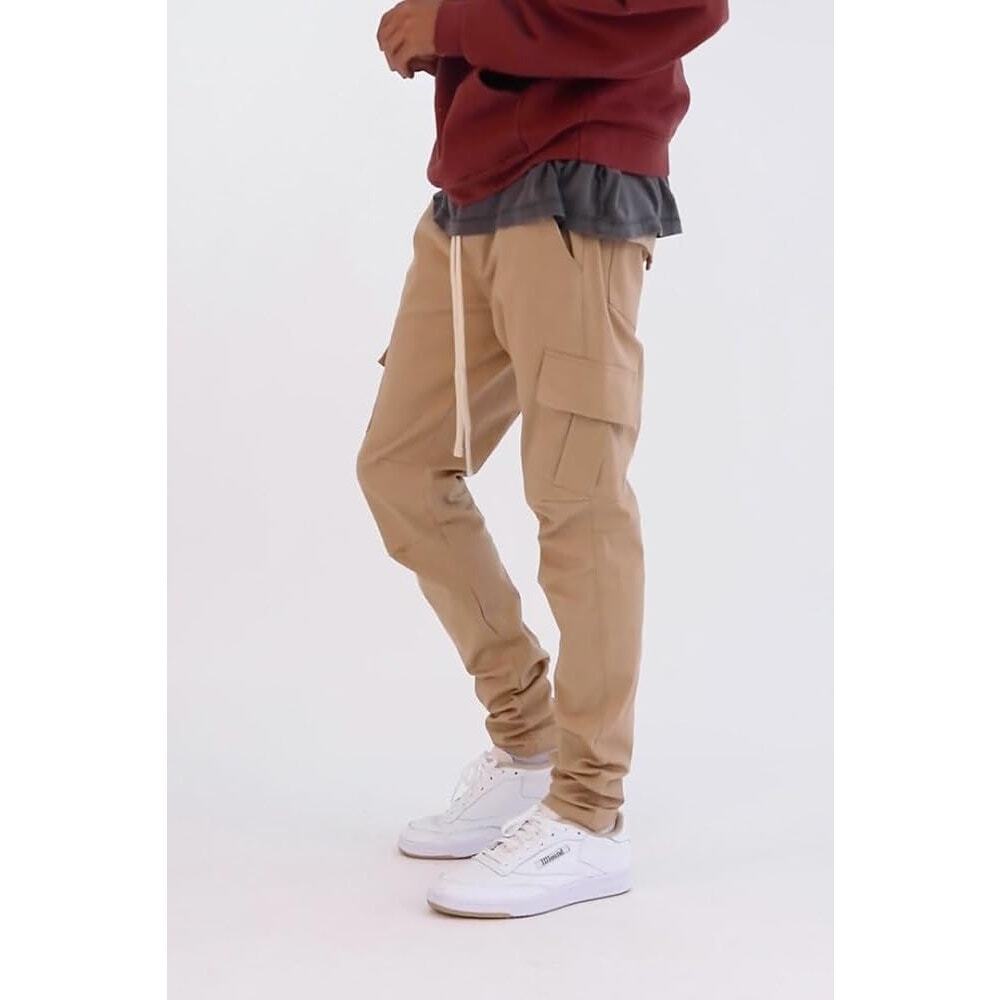 NWT mnml Cargo Drawcord II Pants Khaki Utility Techwear Stacked Size L